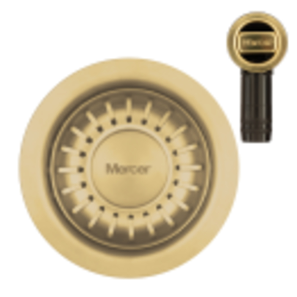 Aurora Brass Waste Kit Round Overflow
