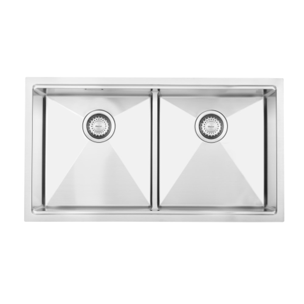 Central Workstation Double Bowl Stainless Steel