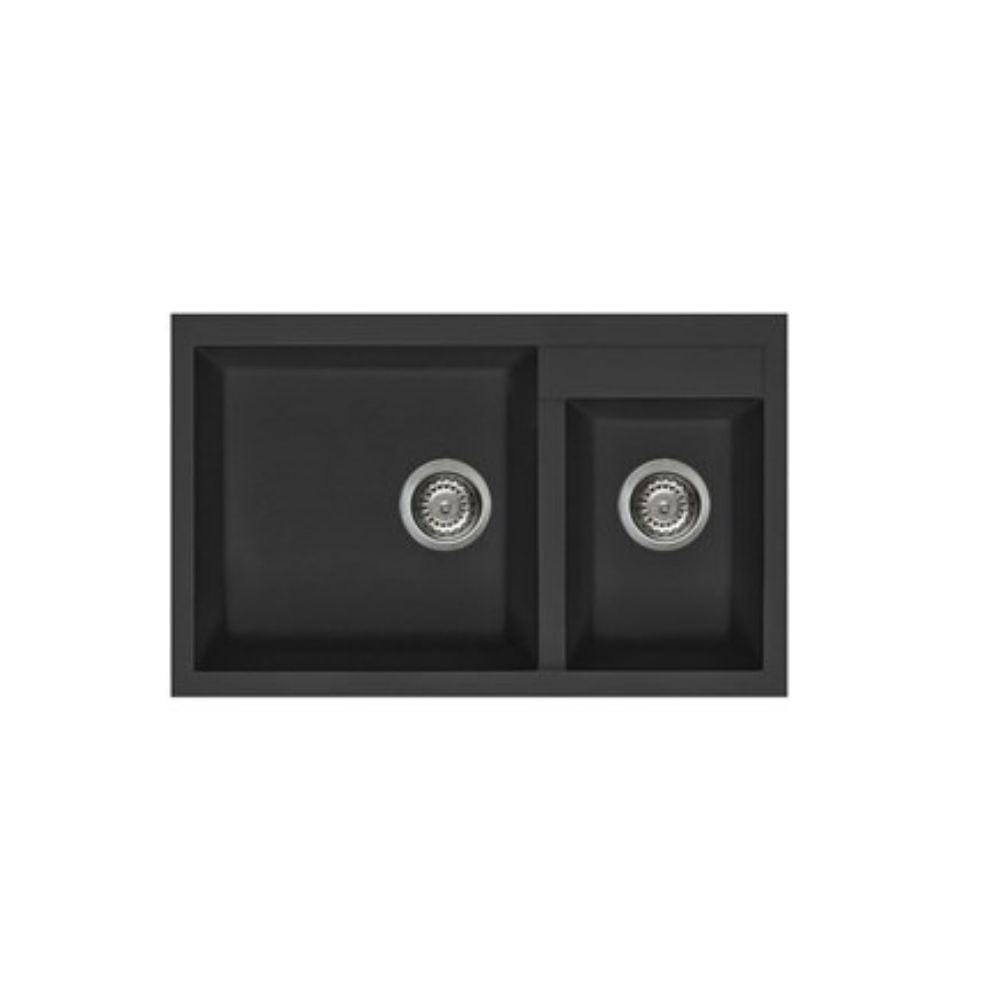 Elleci Quadra Undermount 440 Double Bowl Black