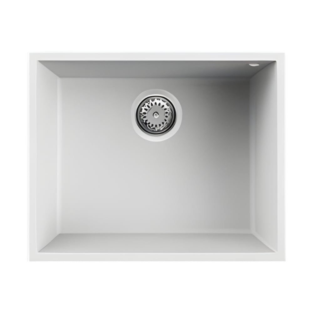 Elleci Keratec Undermount 105 Single Bowl White