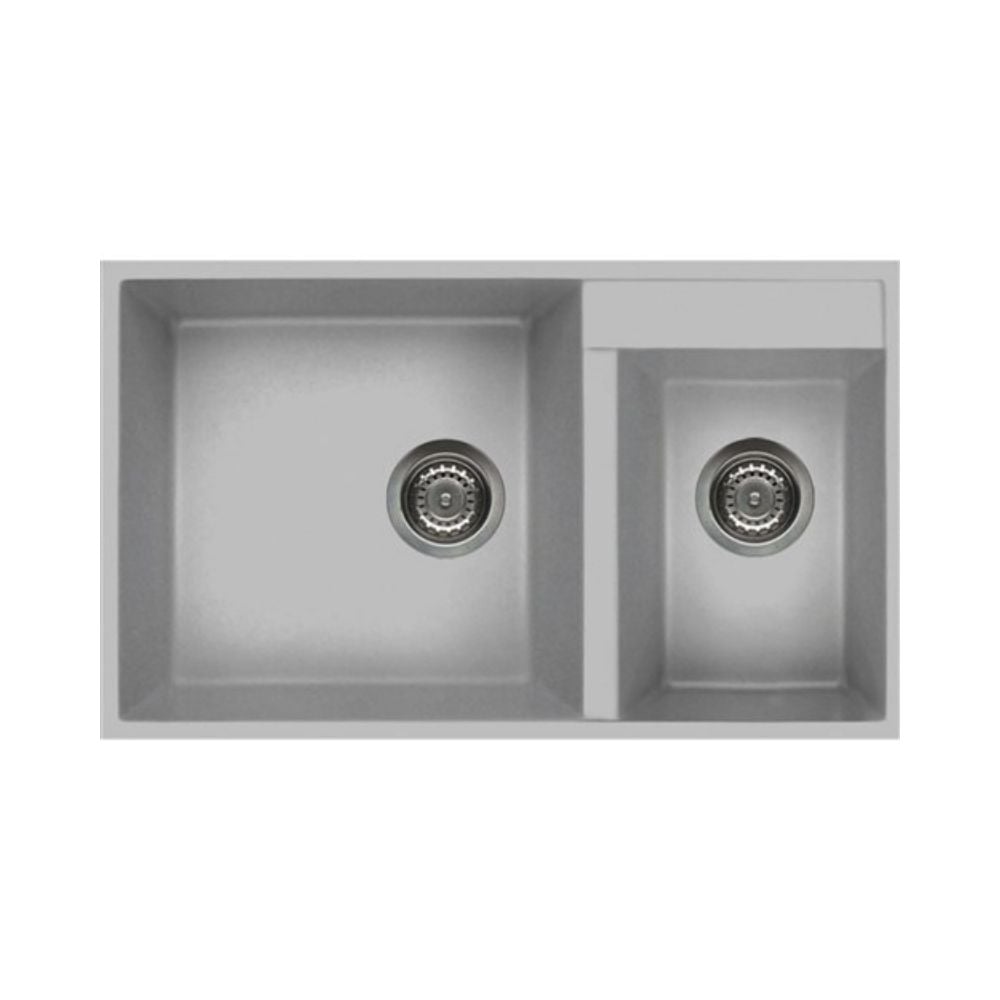 Elleci Quadra Undermount 440 Double Bowl Aluminium