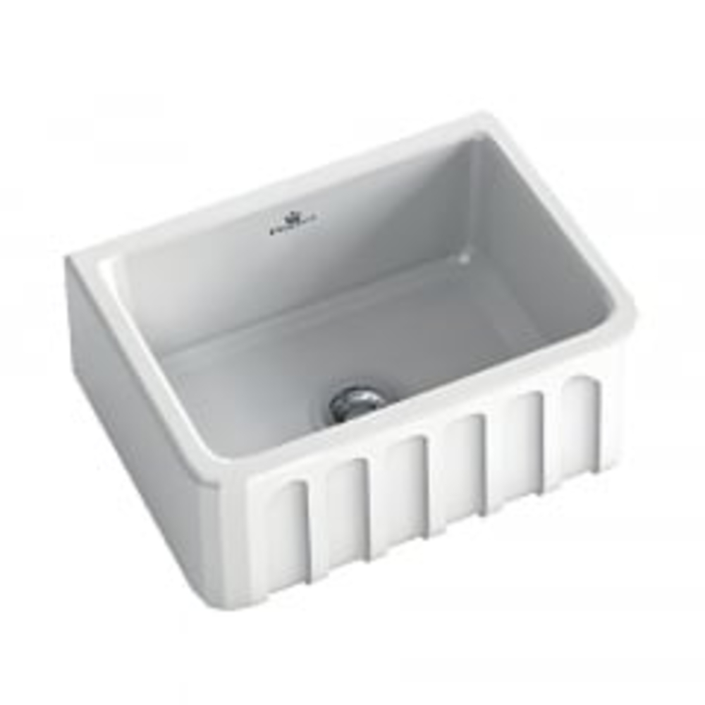 Chambord Louis I Fireclay Single Butler Sink with Fluted Fasica