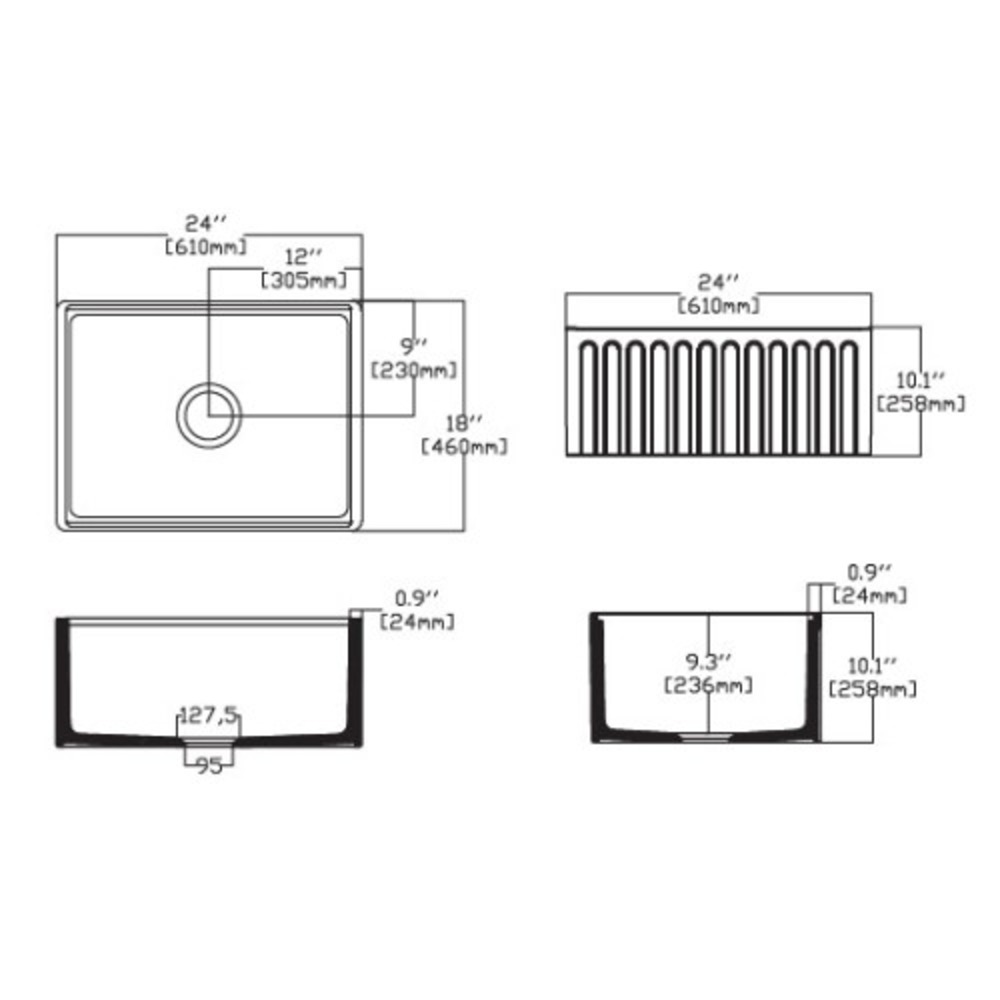 RB150 Ravenna Butler Single Sink 610